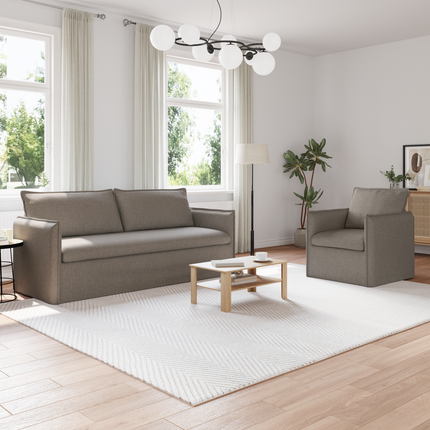 Soffset 2 st Taupe Tyg