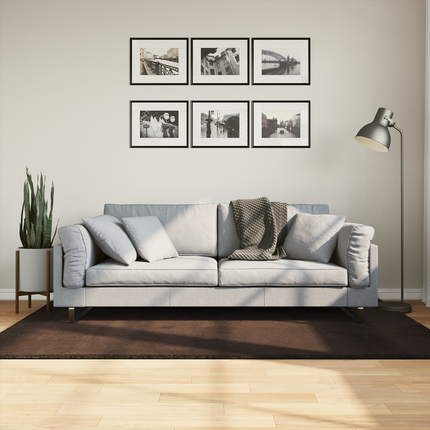 Mellanhög mjuk och tvättbar matta HUARTE Brun 170 x 120 cm