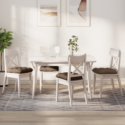 Sittkuddar 4 st Tyg Brun 40 x 40 x 12 cm