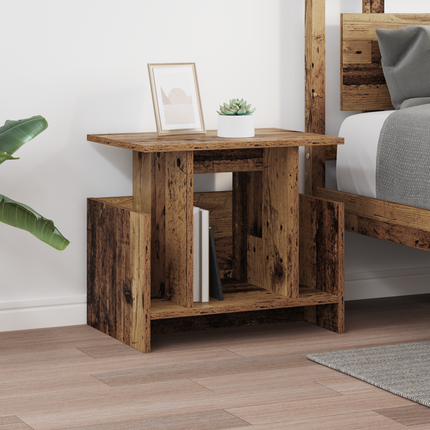 TV-bänk 50 x 35 x 45 cm Gammalt trä Konstruerat trä