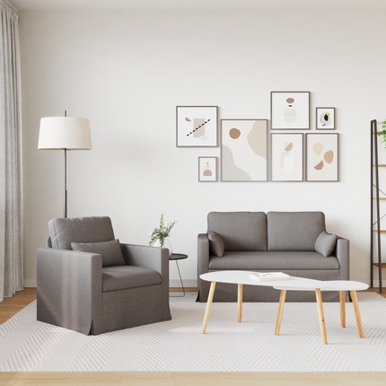 Soffset 2 st Taupe tyg