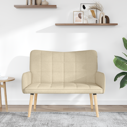 2-sits soffa Gräddvit 115 x 61 x 87 cm Tyg