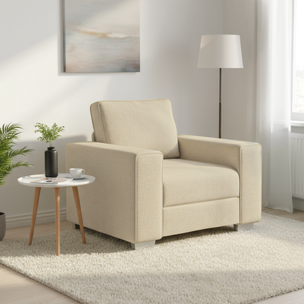 Soffstol Kräm 100 cm tyg