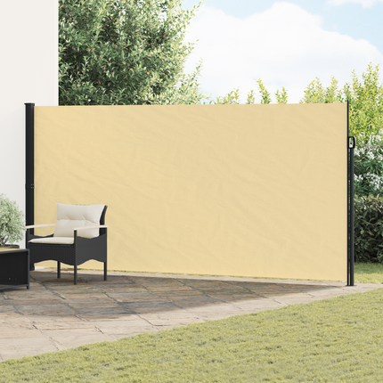 Utfällbar sidomarkis Sand 500 x 180 cm Polyester