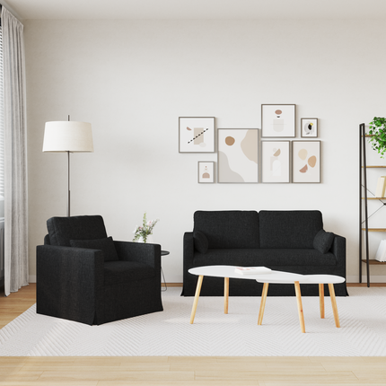 Soffset 2 st Svart tyg