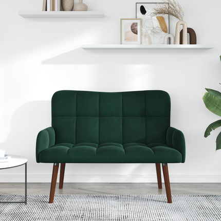 2-sits soffa Mörkgrön 115 x 61 x 87 cm Sammet