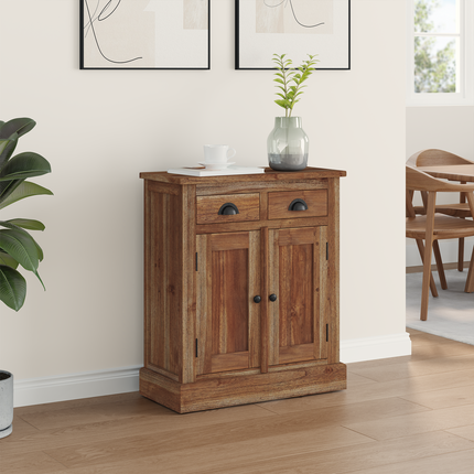 Förvaringsskåp Naturfärg 65 x 30 x 75 cm Massivt teakträ