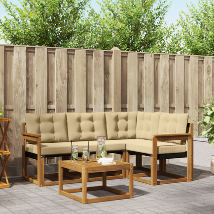 Utomhussoffset 5 st Naturlig och Beige