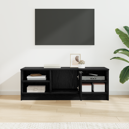 TV-skåp 102 x 35 x 36,5 cm Svart Ek Konstruerat trä