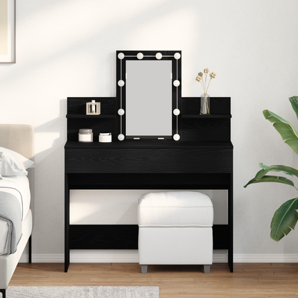 Smyckebord Svart Ek 100 x 40 x 130 cm Konstruerat trä