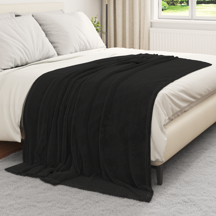 Kastfilt Svart 150 x 200 cm Fleece