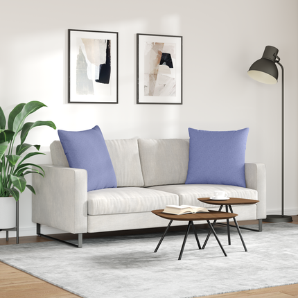 Sofakuddar 2 st tyg Jeansblå 80 x 80 cm