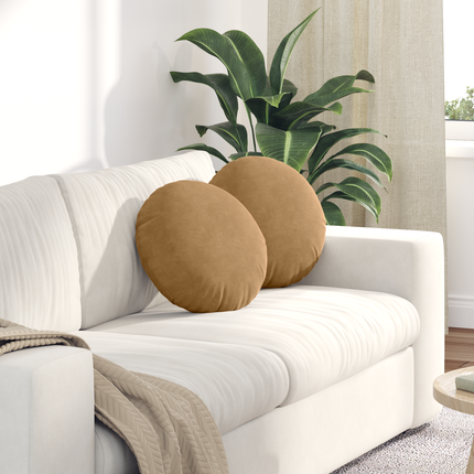 Sittkuddar 2 pcs Brun Ø 40 x 13 cm Sammet