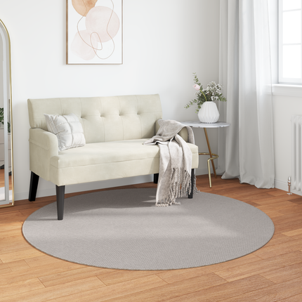 Områdesmattor Rund LUGO Kräm Ø 120 CM Polyester