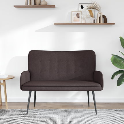 2-sits soffa Mörkbrun 115 x 61 x 87 cm Tyg