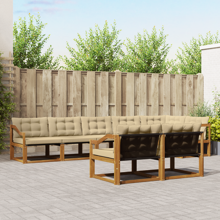 Utomhussoffset 8 st Naturlig och Beige