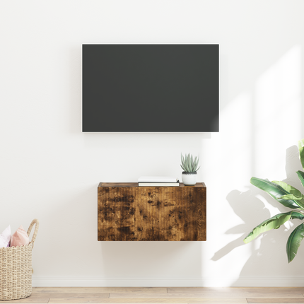 TV Vägghylla 60 x 31 x 29,5 cm Rökt ek Konstruerat trä