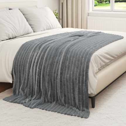 Kastfilt Mörkgrå 200 x 150 cm Fleece