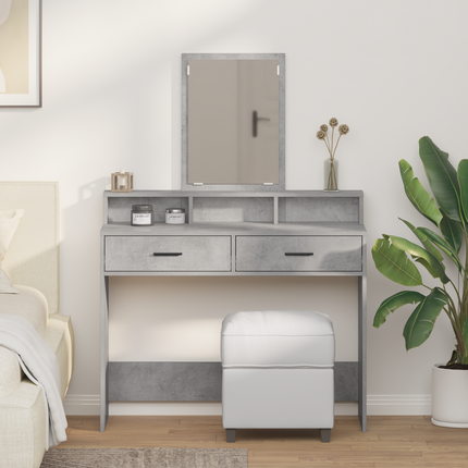 Smyckebord Betonggrå 100 x 41 x 140 cm Konstruerat trä
