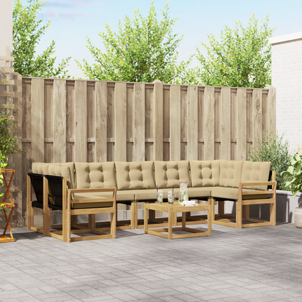 Utomhussoffset 8 st Vit och Beige