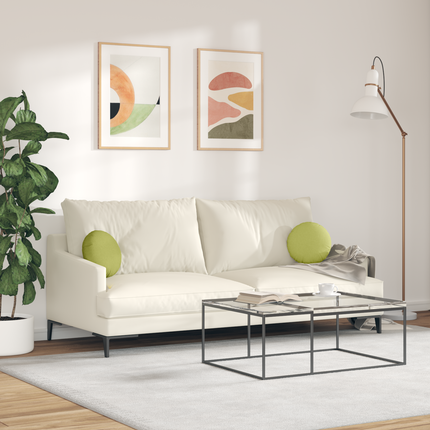 Sittkuddar 2 st tyg Ljusgrön Ø30 x 13 cm