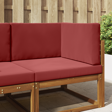 Utomhus Soffa Kudde Polyester Vinröd 80 x 80 x 8 cm