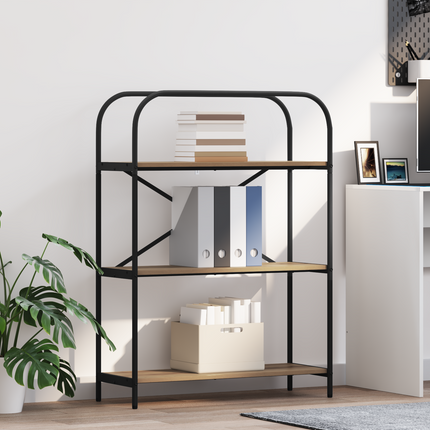 Hyllsystem 3 nivåer 80 x 30 x 109 cm Konstruerat trä Artisan Ek