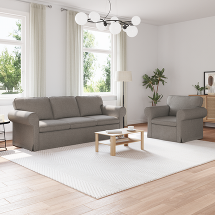 Soffset 2 st Taupe tyg