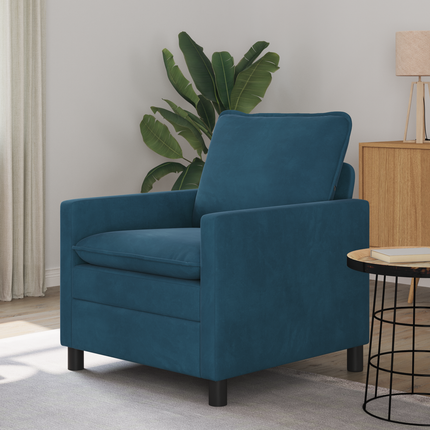 Soffa Blå 76 x 81 x 87,5 cm Sammet