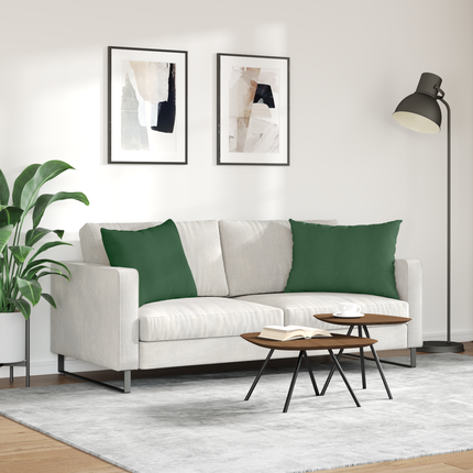 Sofakuddar 2 pcs Mörkgrön 70 x 50 cm Kordread tyg