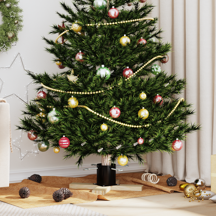 Julgranställ 1.73 Svart 50 x 50 x 16 cm Massiv furu