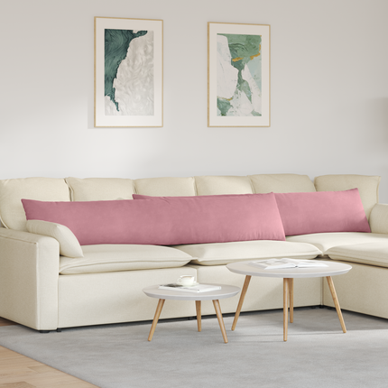 Sofakuddar 2 pcs Rosa 200 x 40 cm Kordread tyg