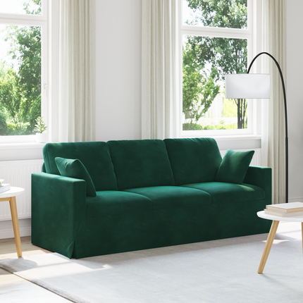 Soffa Mörkgrön 198 x 78 x 80 cm Sammet
