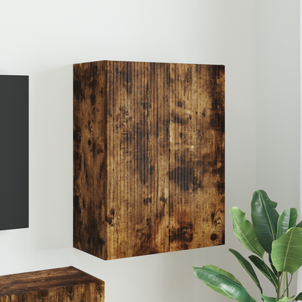 TV Vägghylla 59,5 x 31 x 80 cm Rökt ek Konstruerat trä