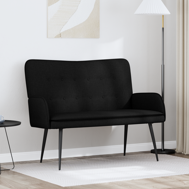 2-sits soffa Svart 115 x 61 x 87 cm Tyg