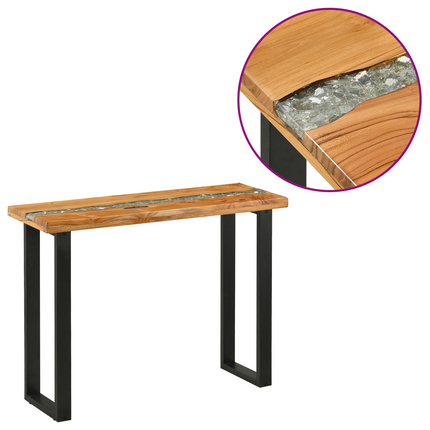 Konsolbord Brun 100 x 35 x 75 cm Massivt teakträ