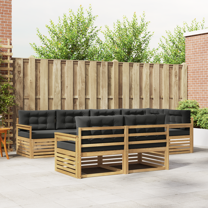 Utomhussoffset 7 st Vit och antracit Polyester