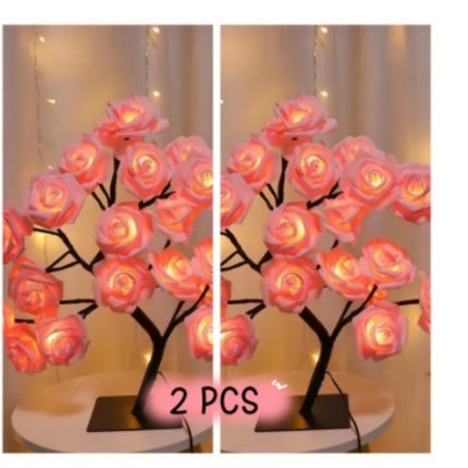 Bedroom Room Rose Tree Lamp Decoration