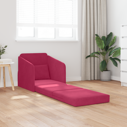 Soffsäng Vinröd 65 x 80 x 83 cm Sammet