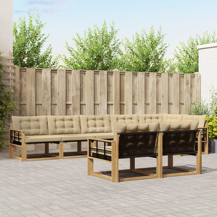 Utomhussoffset 8 st Vit och Beige