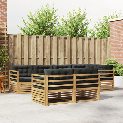 Utomhussoffset 7 st Vit och antracit Polyester