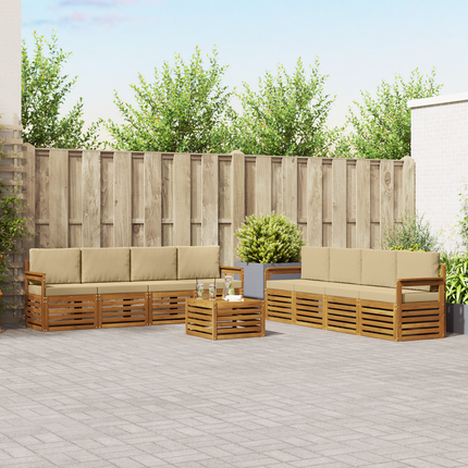Utomhussoffset 9 st Naturlig och Beige
