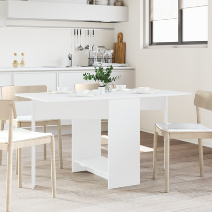 Matbord 138 x 70 x 73,5 cm Konstruerat trä Vit Rektangulär