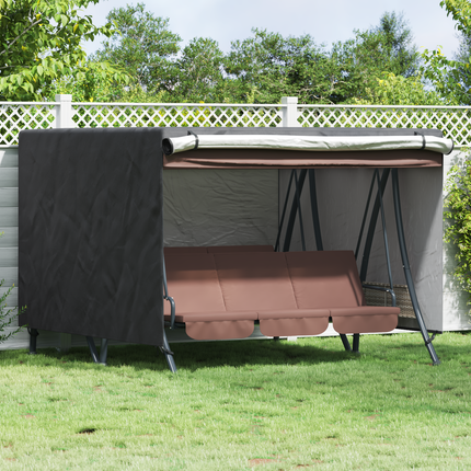 Skydd för utomhusgunga Svart 250 x 250 x 160 cm 420D Oxford Tyg