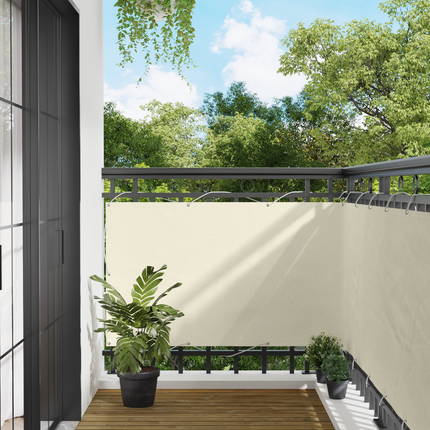 Balkong Skärm 90 x 200 cm PU-belagt oxford alu