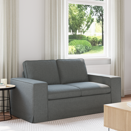 Soffa Mörkgrå 162 x 80 x 82 cm tyg