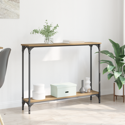 Konsolbord Artisan Ek 100 x 22,5 x 75 cm Konstruerat trä