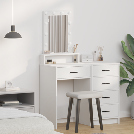 Smyckebord Vit 50 x 41 x 140 cm Konstruerat trä