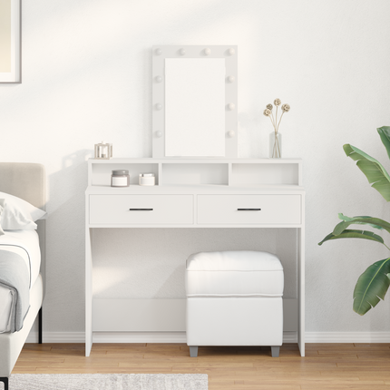Smyckebord Vit 100 x 41 x 140 cm Konstruerat trä