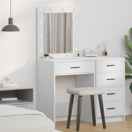 Smyckebord Vit 50 x 41 x 135 cm Konstruerat trä